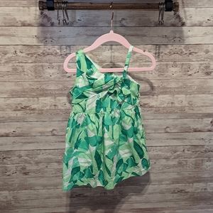 Janie and Jack Tropical Green and White Dress 2T
